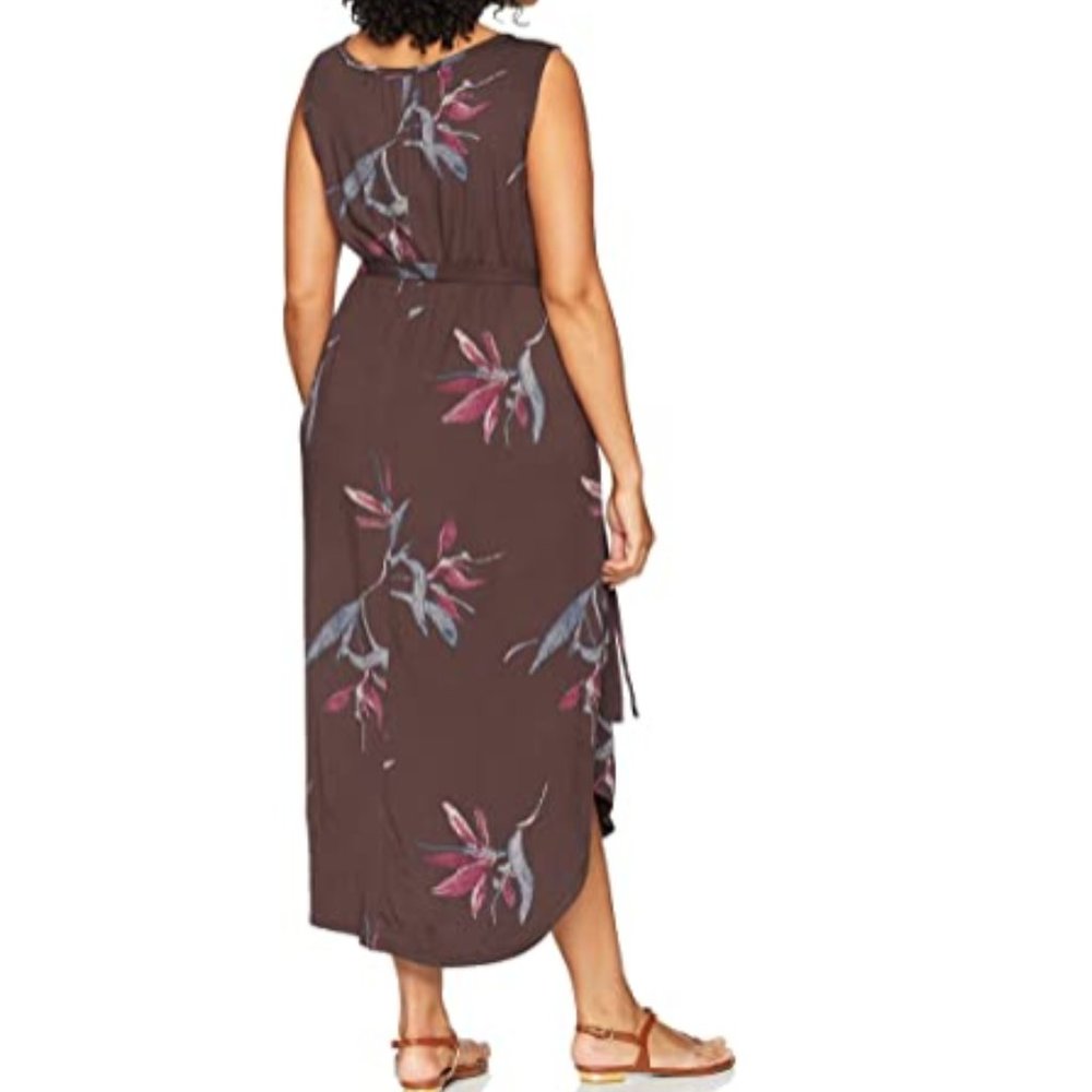 LUCKY BRAND Brown Floral Plus Size 1X Maxi Dress - Picture 2 of 9